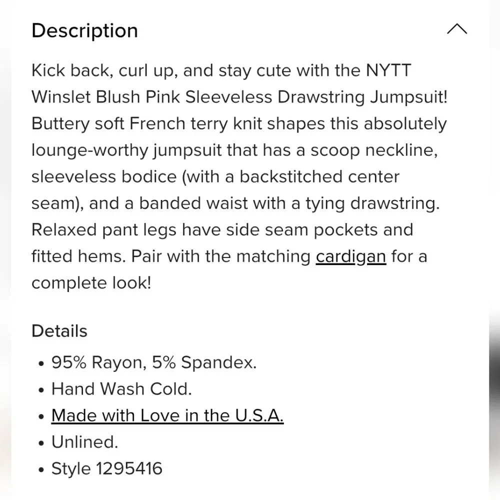 NYTT Winslet Pink Sleeveless Scoop Neck Jumpsuit - Picture 14 of 15